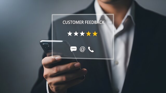 Businessman interacting with a digital interface on a smartphone - Powered by Adobe