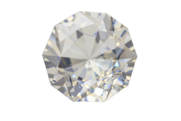 Brilliant Cut Diamond in Still Life on Pure White Background with Precision and Craftsmanship