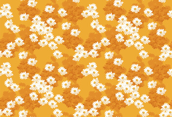 Hand draw flowers pattern in vector. Seamless floral pattern design © akn
