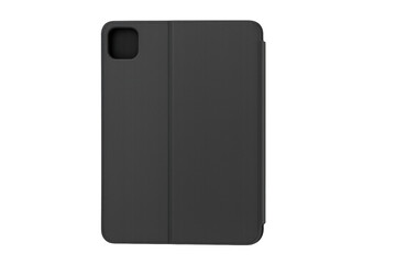 Black tablet folio case providing protection for a digital device