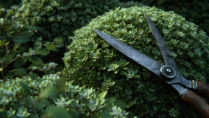 Shaped hedge greenery results demonstrating expert precision landscaping