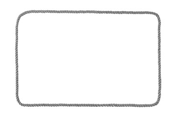 Nautical rope frame isolated transparent png. Marine border template.