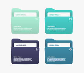 Infographics presented in the form of a document folder.