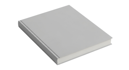 Blank hardcover book isolated mockup template for design, education, or publishing concepts isolated PNG with Transparent Background