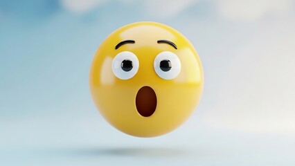 Surprised emoji face with open mouth.