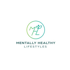 Mentally Healthy Lifestyle MHL Logo Design