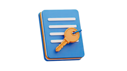 Document with Key Icon