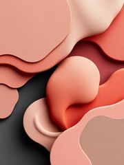 Organic, fluid forms create a sense of movement and depth in a muted, textured palette,  organic,  abstract painting