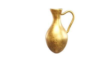 antique brass jug 3d rendering