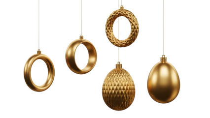 Elegant gold pendant lights hanging in a dark room