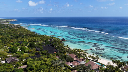 Playa Blanca Beach At Punta Cana In La Altagracia Dominican Republic. Beach Landscape. Downtown...