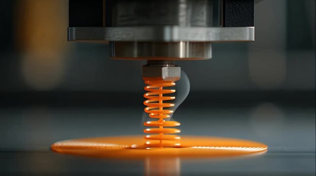 Abstract 3D Printing Process Layer by Layer Time Lapse Video.