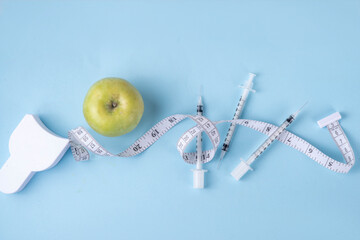 Weight loss injection. Insulin resistance, diabetes, weight loss concept