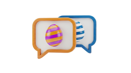Easter Eggs in Speech Bubbles