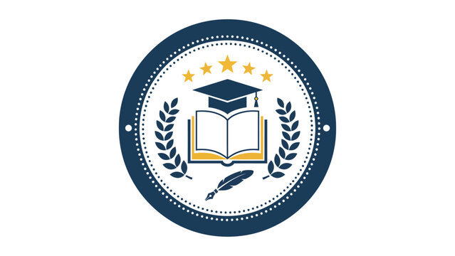 Academic Excellence Emblem - A Symbol of Knowledge and Achievement.