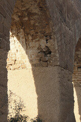 Door in roman Capitol Temple in Oudhna tunisia