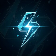 Abstract lightning bolt
