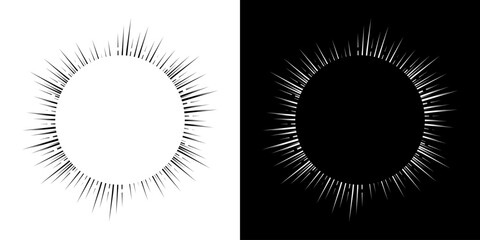 Fototapeta premium Dynamic abstract spiral sound wave rhythm lines. Circular spiral sound wave rhythm of lines. Circular futuristic abstract lines, black and white background. 