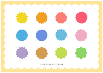 情報整理や強調表示に使える抽象サークル図形コレクション（不規則形・配色バリエーション）