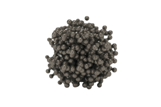 Abstract sphere of connected atoms - Powered by Adobe