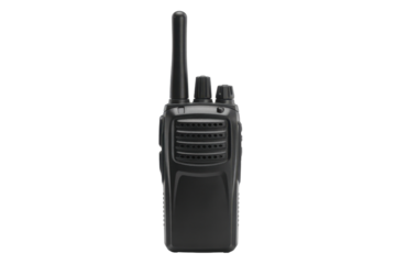 Black two-way radio with antenna