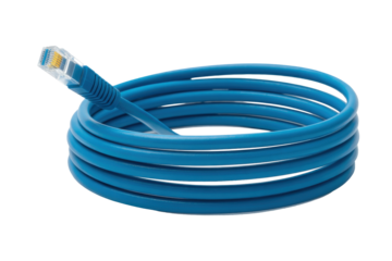 Blue Ethernet Cable Coil