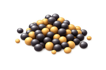 Cartoon mustard seeds composition with simple design for creative illustrations