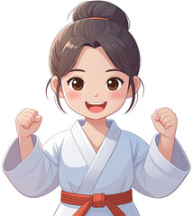 태권도_여자아이_빨간띠_태권도복