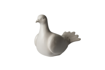 Elegant white dove figurine, peace symbol
