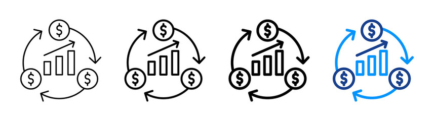 Six Sigma Icon Different Style Outline Collection Set