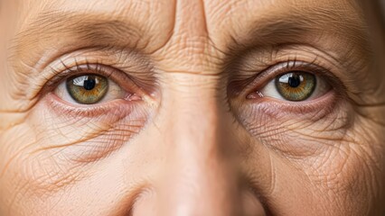 Close up of senior eyes.