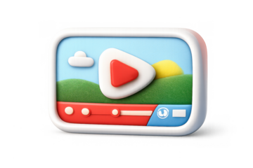 Playful video thumbnail design with simple and creative composition for digital content