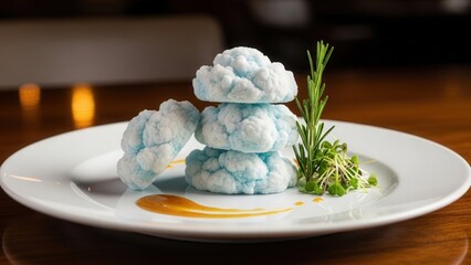 Gourmet Desserts on White Plate.