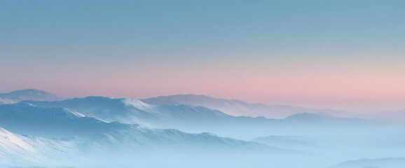 Clean snowy gradient with slight mist effect, minimal winter design, seamless texture, 32k