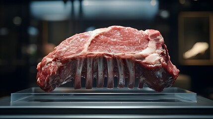 raw pork chops on grillRaw Beef Steak on a Hot Grill with Flame, Fresh Marinated Beef Meat Texture, Juicy Barbecue Steak for BBQ Party, Restaurant Menu, Gourmet Food Photography, Charcoal Grill Cookin