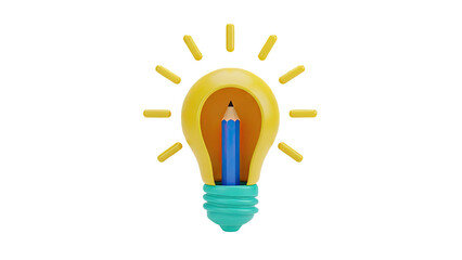 Lightbulb with Pencil Inside