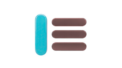 Hamburger Menu Icon with Blue and Gray Elements