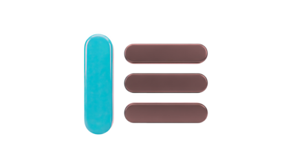 Hamburger Menu Icon with Blue and Gray Elements