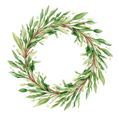 christmas wreath isolated