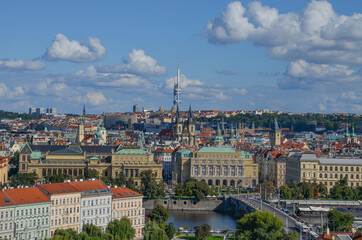 Czech Republic, Prague September 6, 2025, view of Prague from the castle in Hradčany