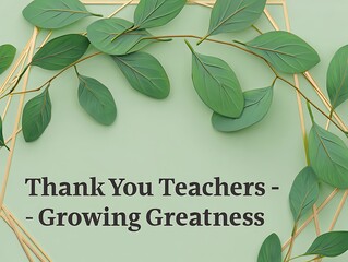 Thank you teachers - growing greatness appreciation card