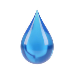 Blue Water Drop Closeup Shaped Teardrop.