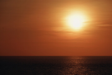 A beautiful sunset over the sea