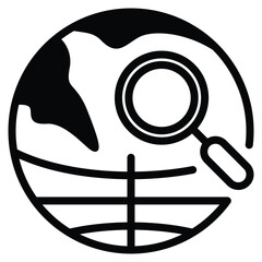 Earth Science Subjects Icon Line Vector Illustration