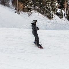 snowboarder on the slope