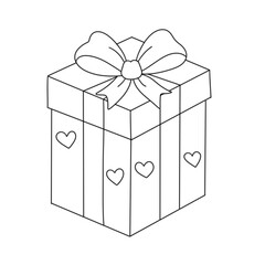 Valentine Line Art Clipart Bundle,  Cute Valentin Stamps PNG JPEG