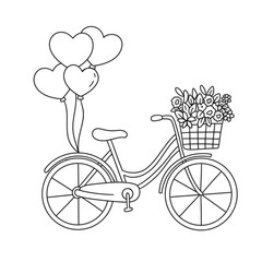 Valentine Line Art Clipart Bundle,  Cute Valentin Stamps PNG JPEG