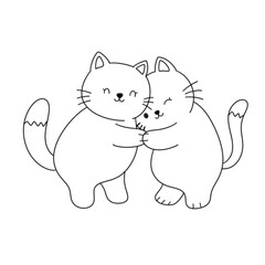 Valentine Line Art Clipart Bundle,  Cute Valentin Stamps PNG JPEG