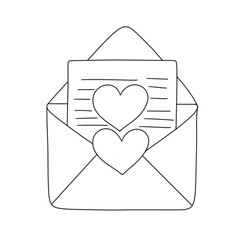 Valentine Line Art Clipart Bundle,  Cute Valentin Stamps PNG JPEG