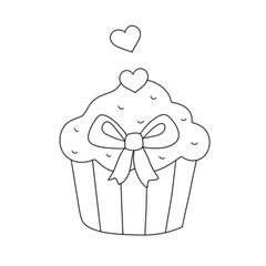 Valentine Line Art Clipart Bundle,  Cute Valentin Stamps PNG JPEG